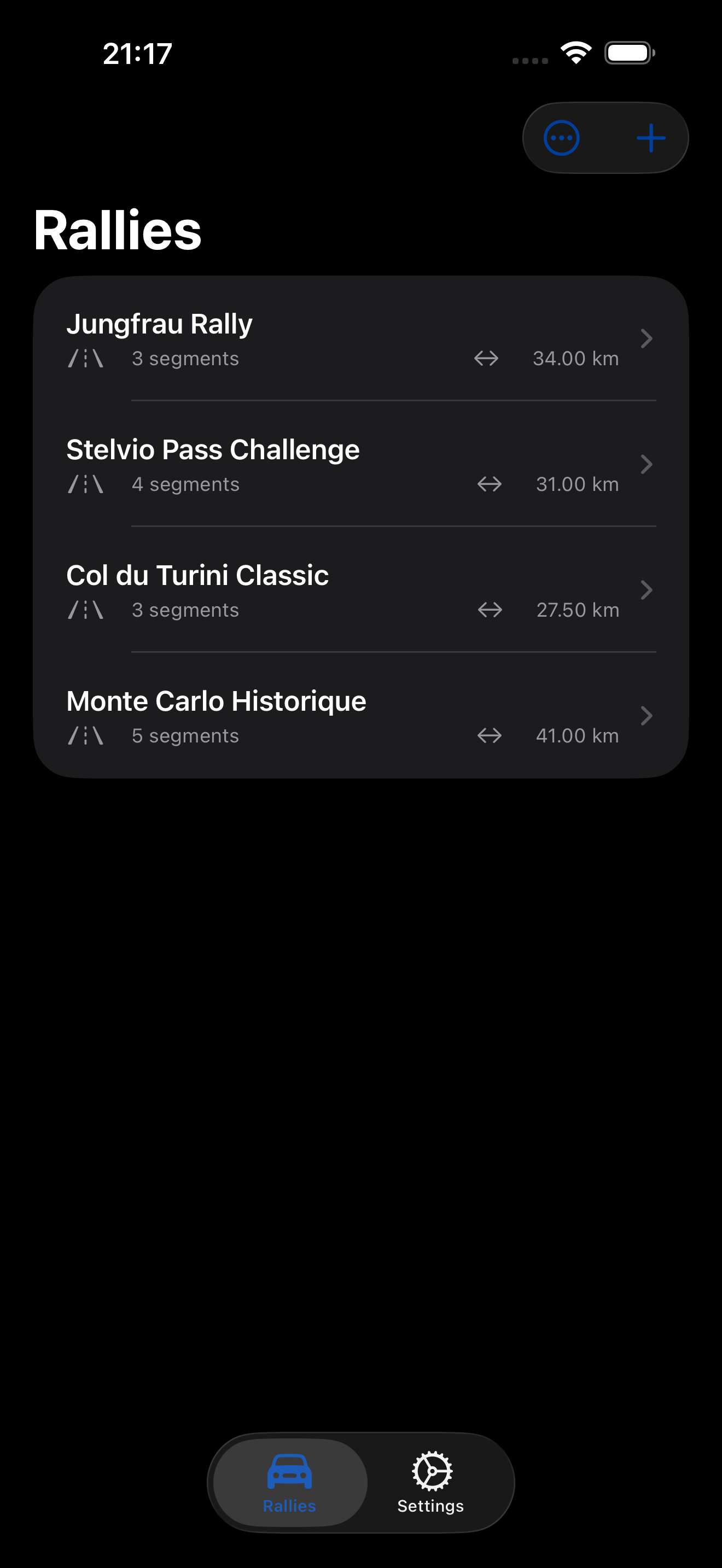 Regularity Rally Timing Chart.pdf Rally List - iOS